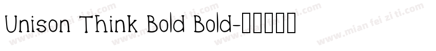 Unison Think Bold Bold字体转换